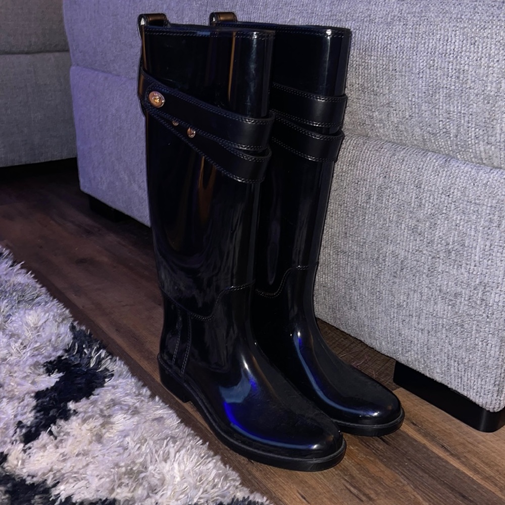 Coach Black Rain Boots